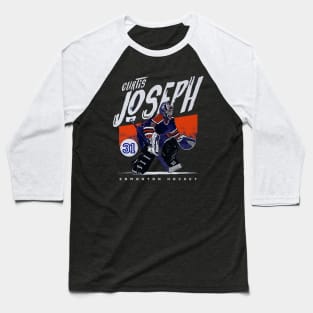 Curtis Joseph Edmonton Grunge Baseball T-Shirt